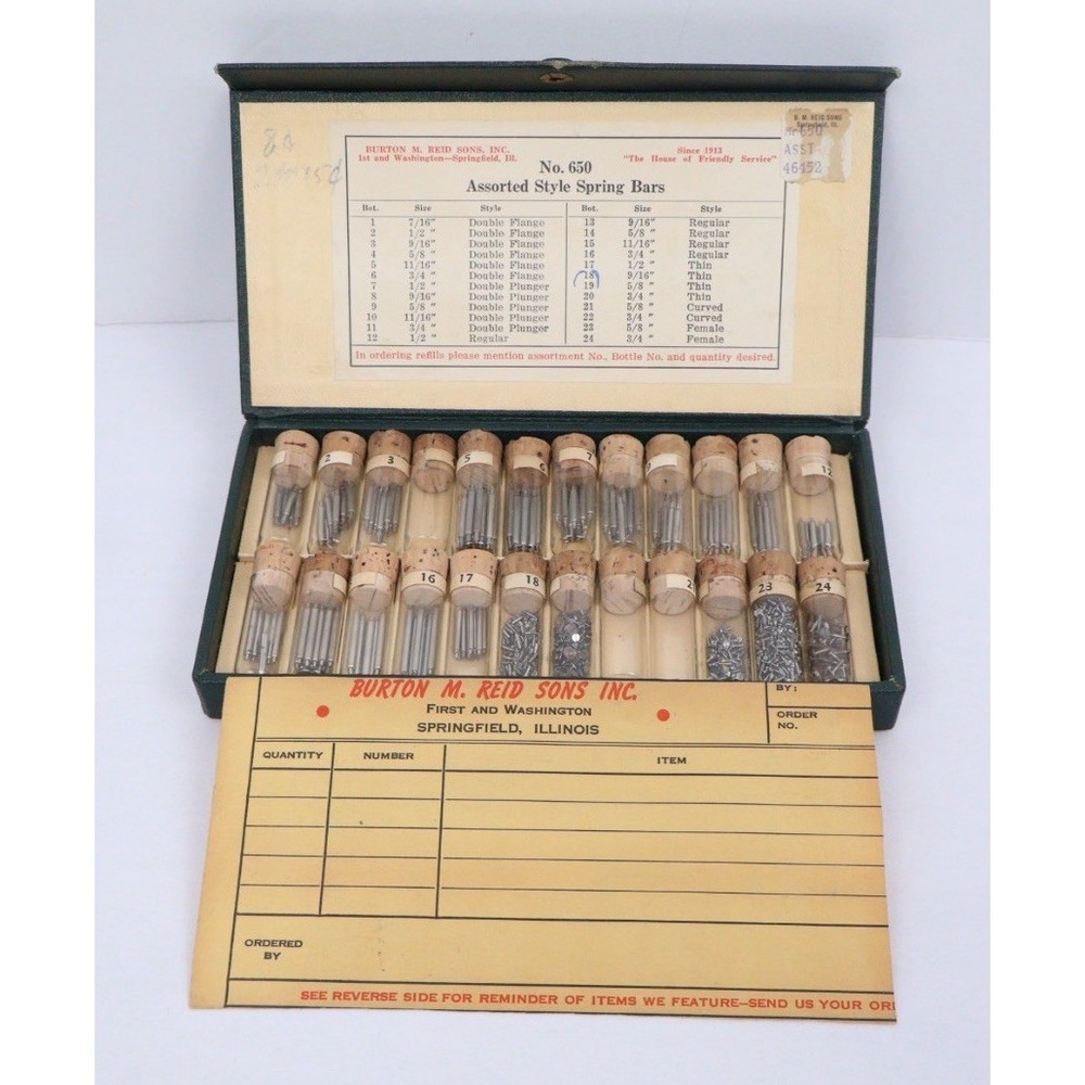VTG Watchmaker's Burton M.‎ Reid No. M650 Assorted Style Spring Bars